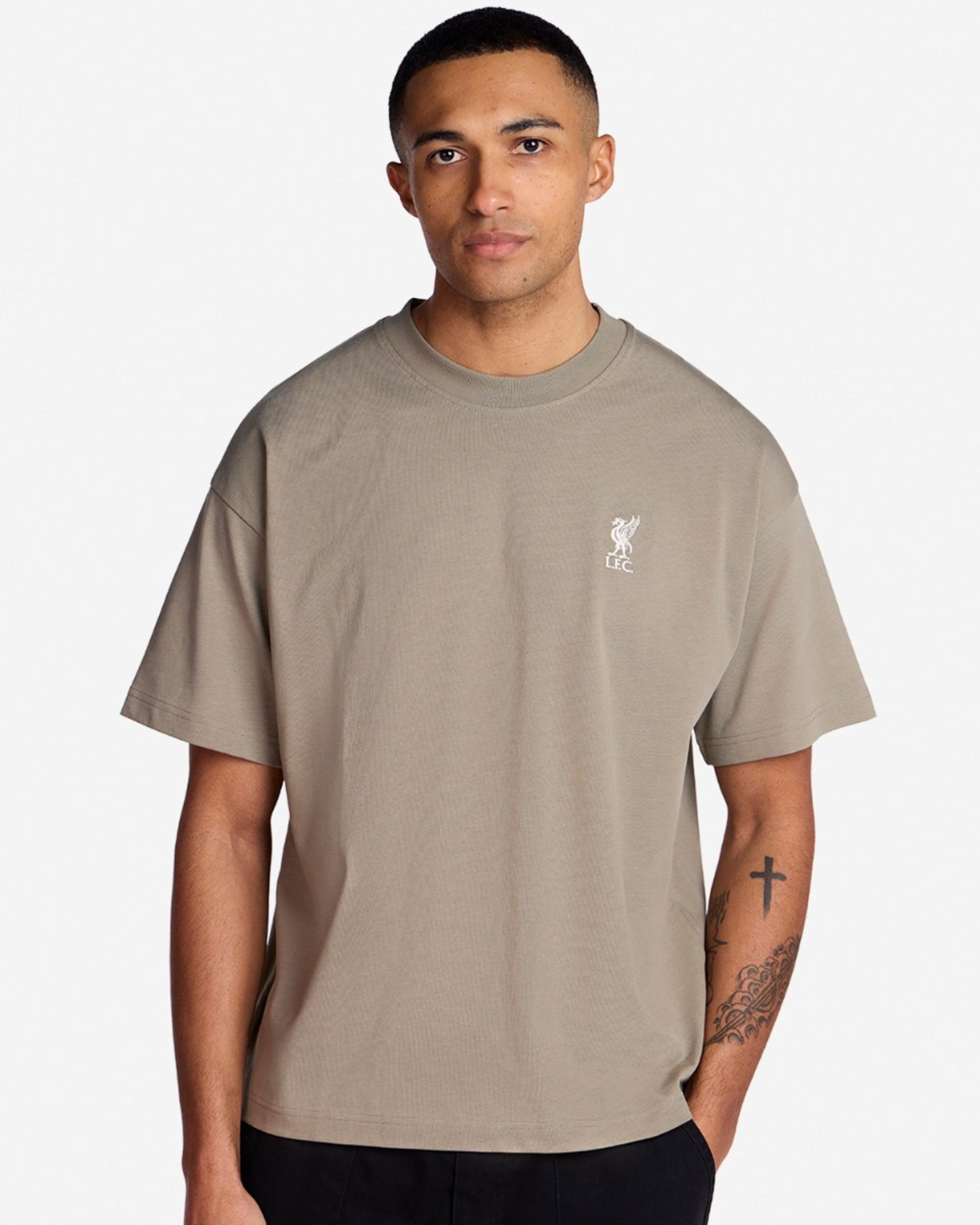 LFC Herre oversize fodboldklub T-shirt Khaki - Image 2