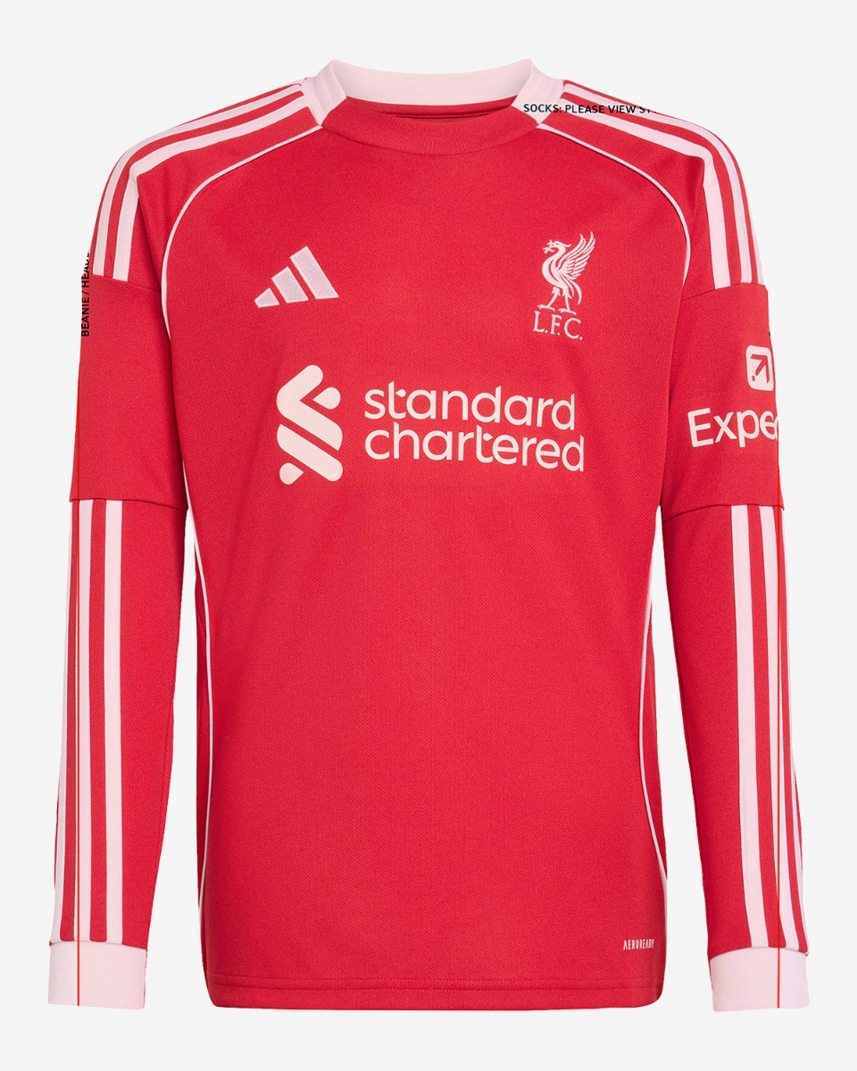  Liverpool FC 長袖シャツ　L size LFC adidas Youth 25/26 Home Long Sleeve Jersey