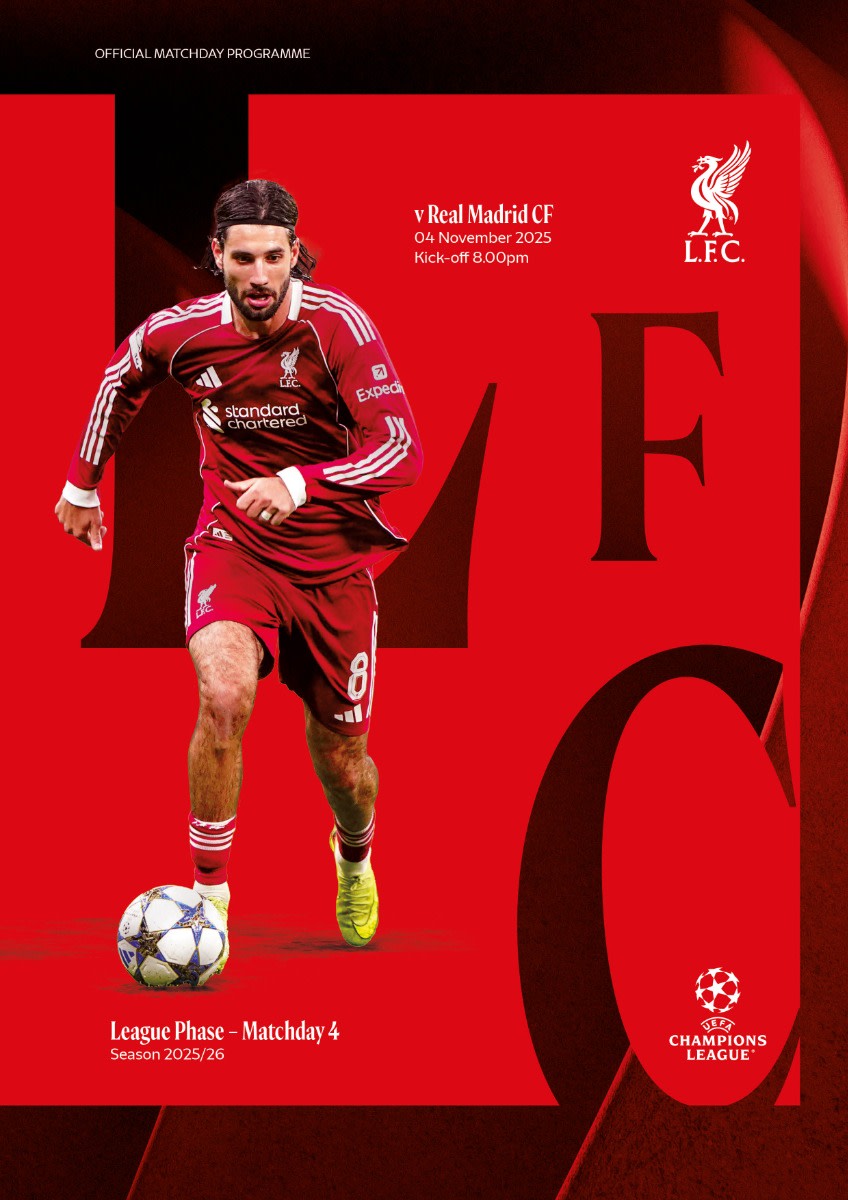 Matchday Programme - LFC vs Real Madrid - Champions League - 04/11/2025 - Image 1