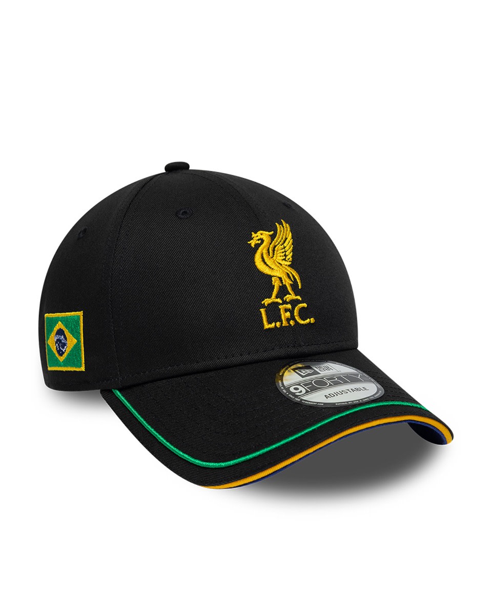 LFC New Era Adults 9FORTY Brazil Cap Black - Image 1