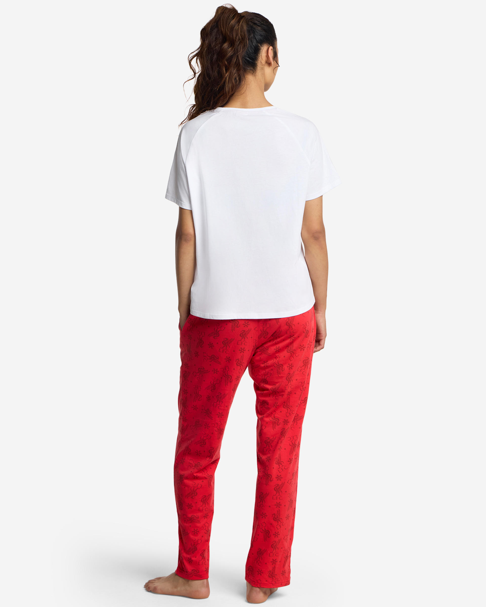 Pijama navideño LFC para mujer, color rojo - Image 4