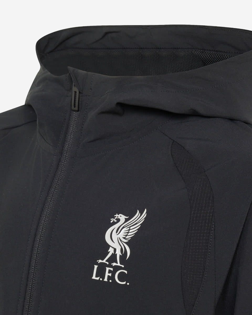 LFC adidas Youth Tiro Travel Windbreaker med fuld lynlås Sort - Image 3