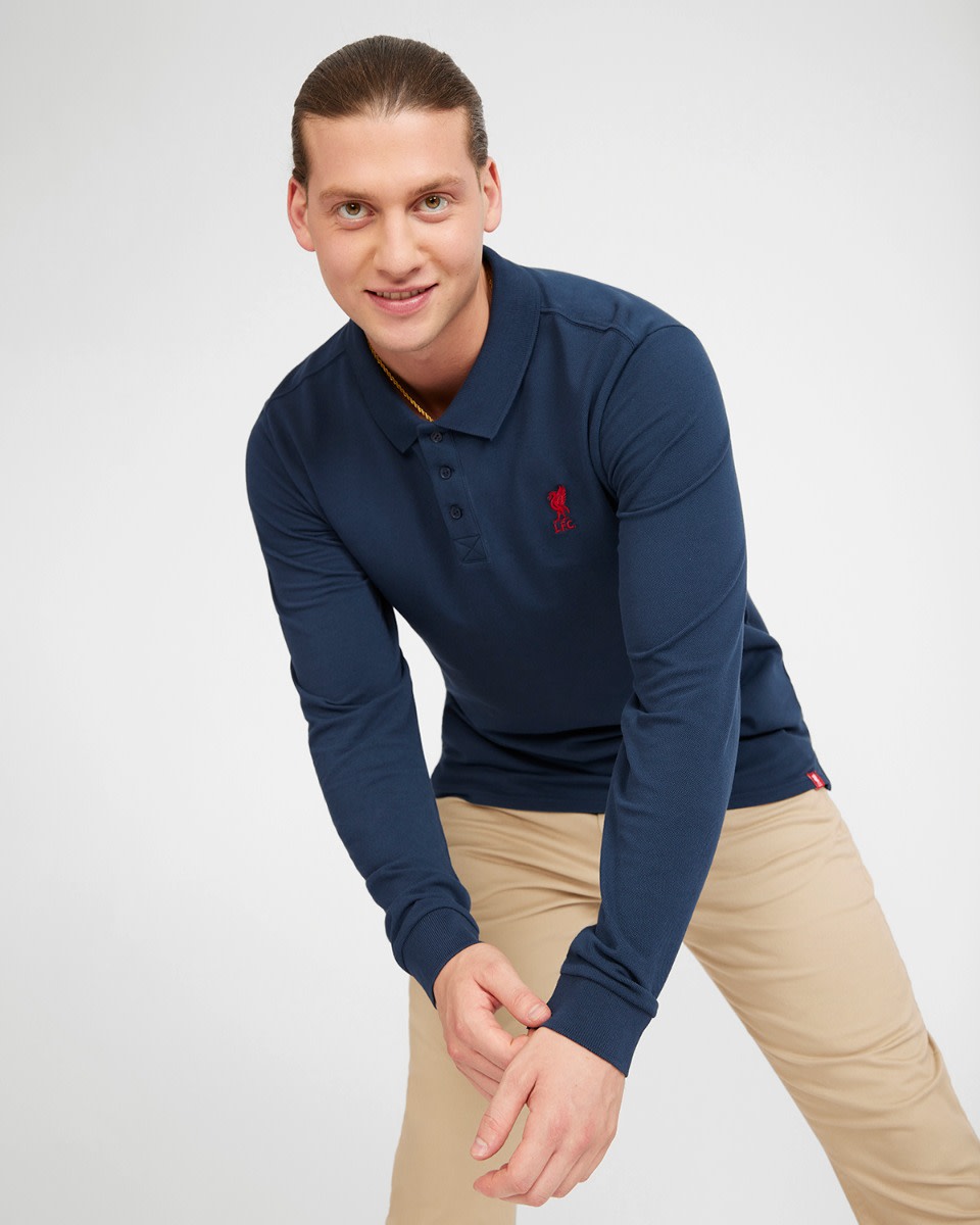 LFC 长袖 Polo 衫海军蓝 - Image 2