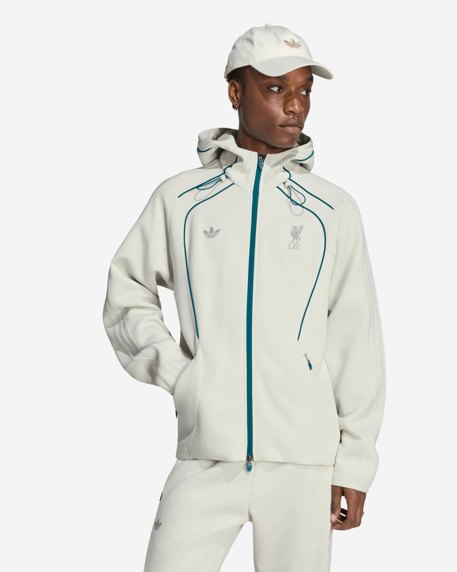 LFC adidas Mens Spacer Teamgeist 26 Track Top Grey - Image 1