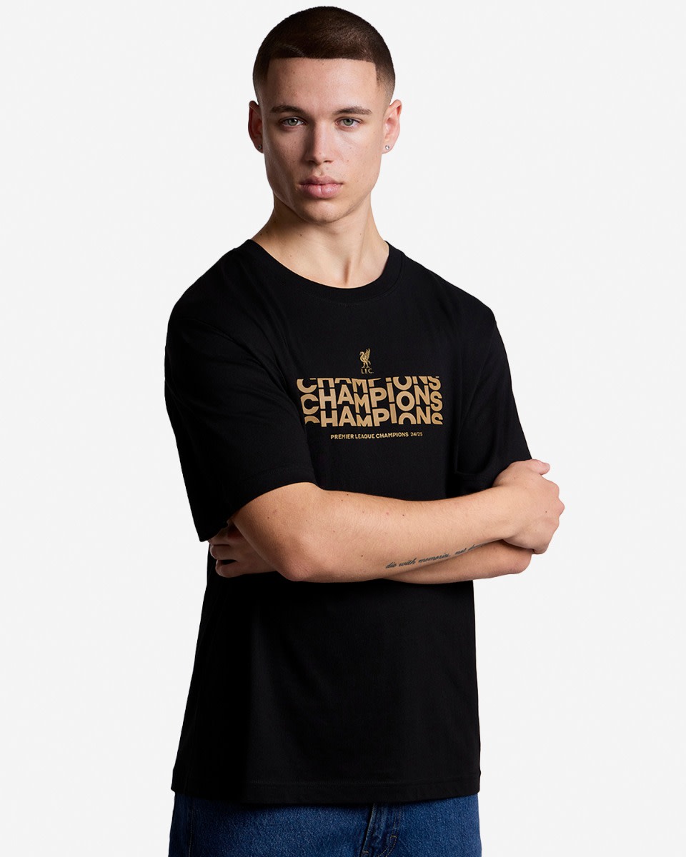 LFC Champions Text T-shirt Herr Svart - Image 1