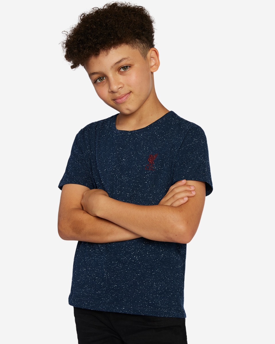 LFC Juniors Crew Neck Neppy Yarn Tee Navy - Image 1