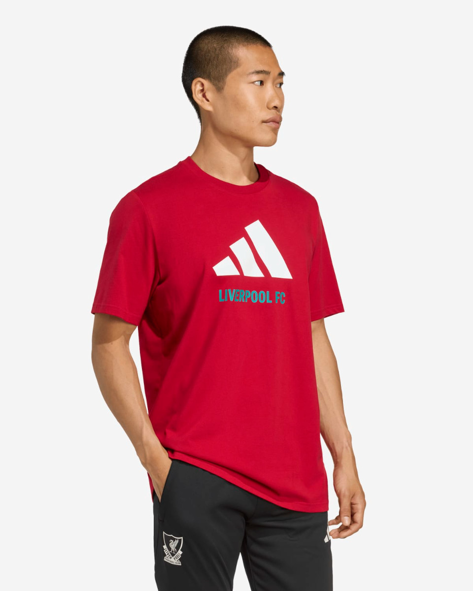 LFC adidas Adults Graphic Tee Red - Image 3