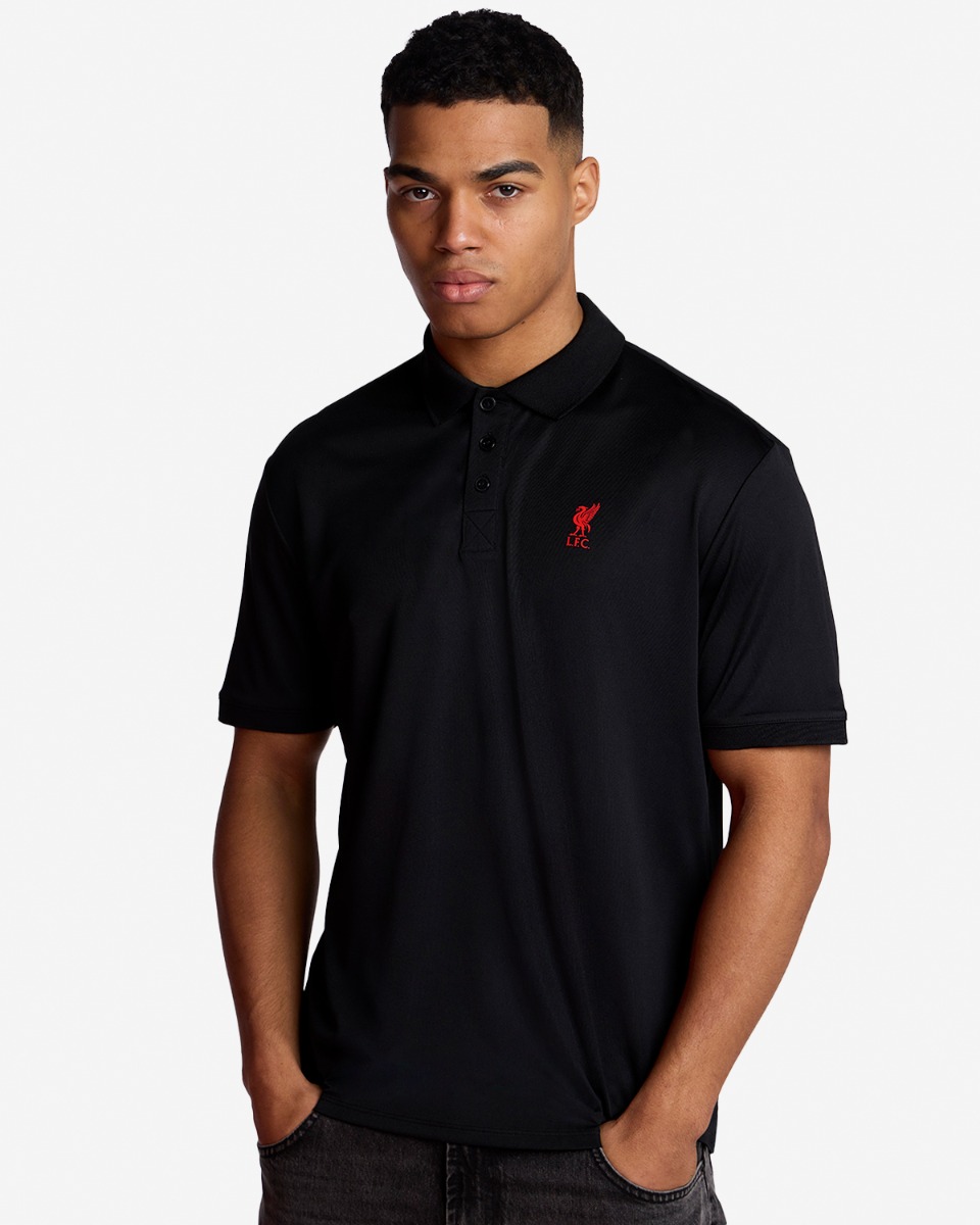 LFC Mens Poly Polo Black - Image 1