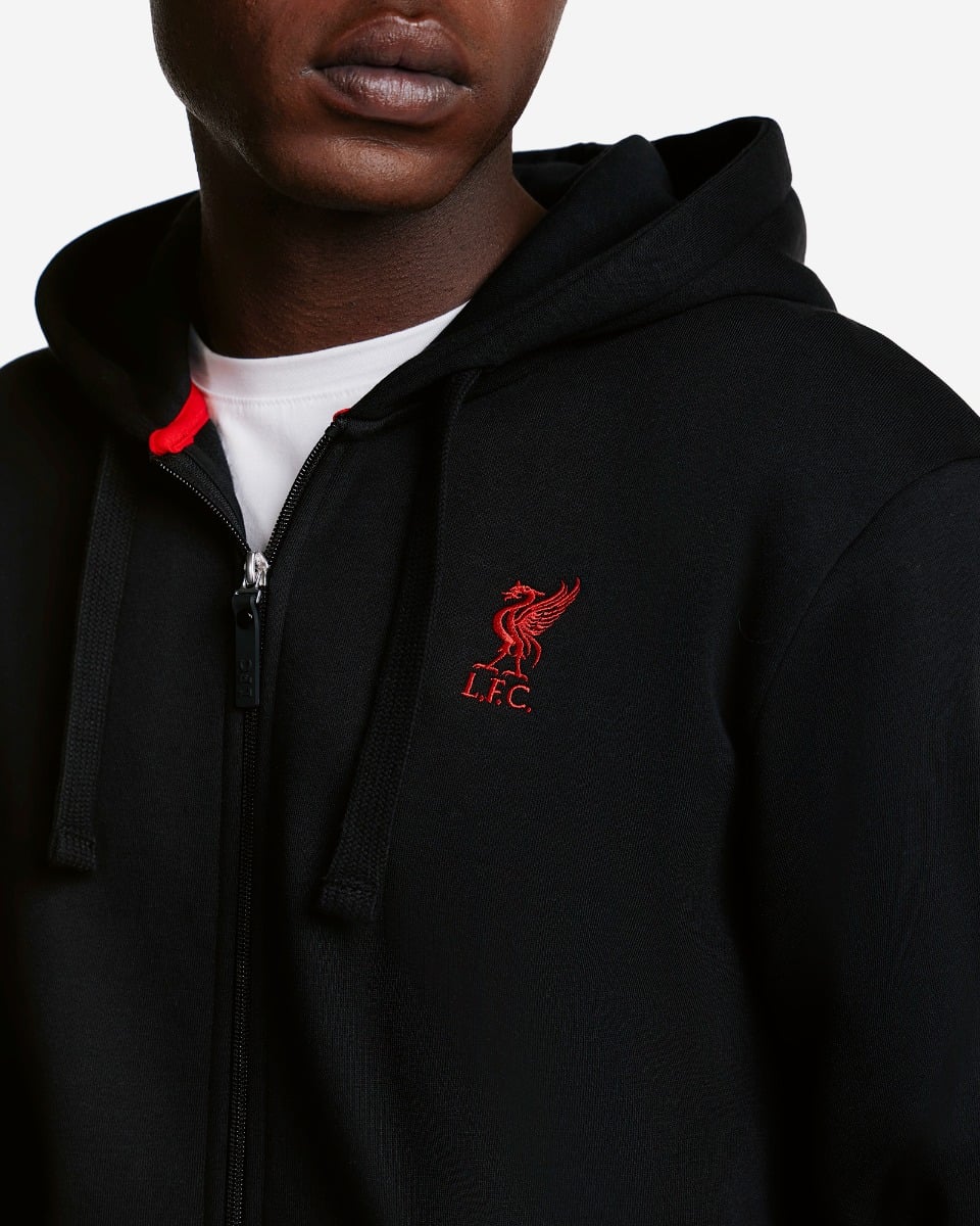 LFC Mens Zip Through Hoodie Black - Image 2