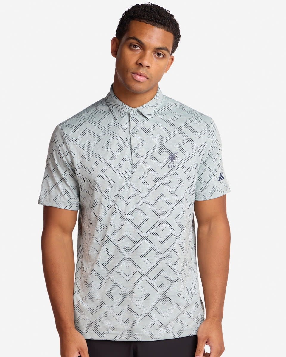 LFC adidas Adults Ultimate365 Golf Jacquard Pikétröja Wonder Sage & Marinblå - Image 1