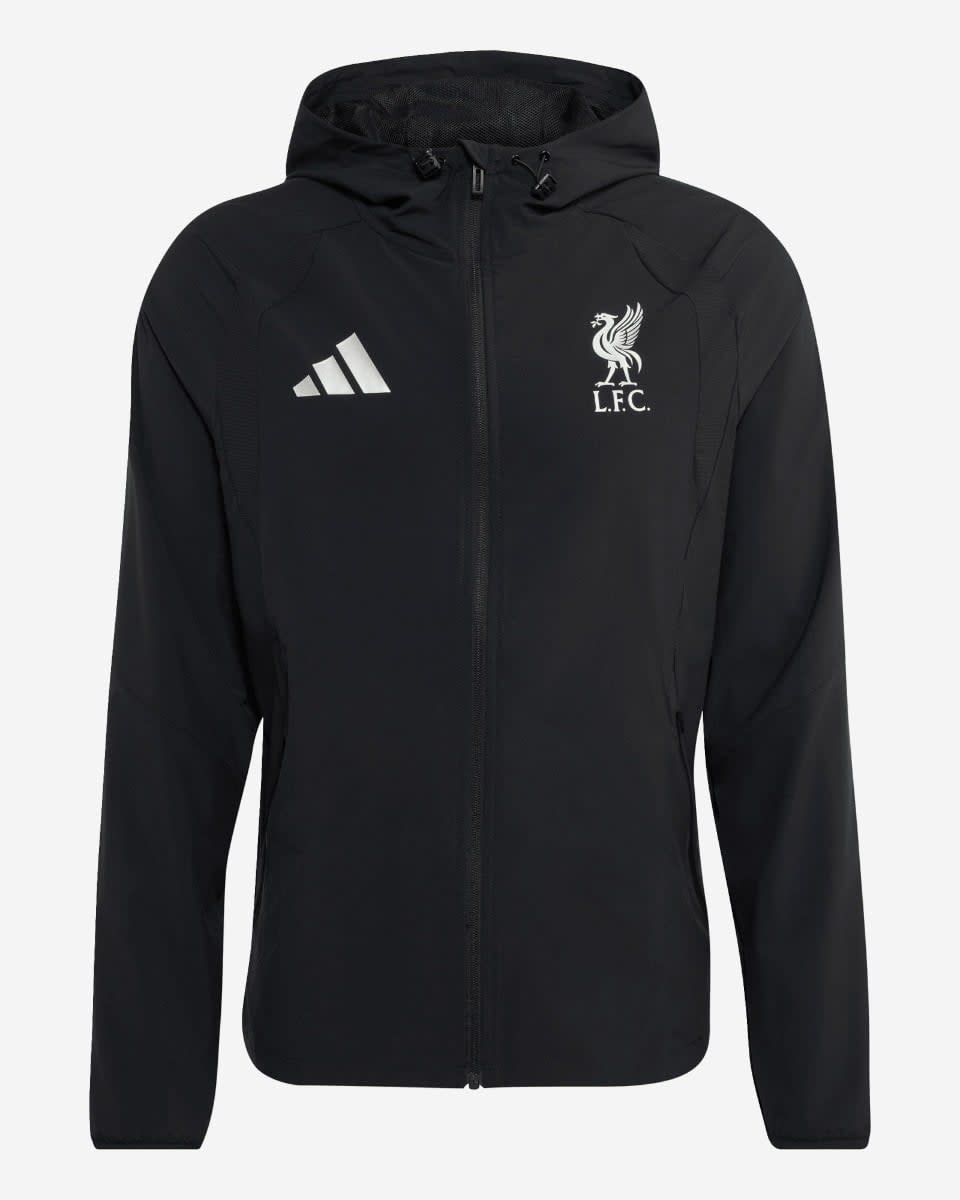 LFC adidas Mens Tiro Travel Full Zip Windbreaker Black - Image 3