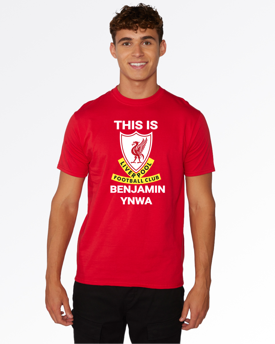 LFC This Is Anfield Personalised Red Tee - Image 1