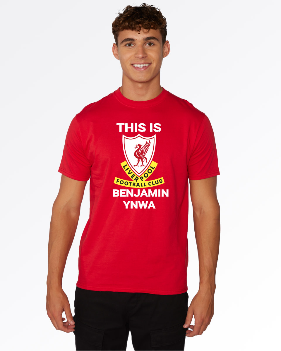 LFC This Is Anfield Personalised Red Tee - Image 1