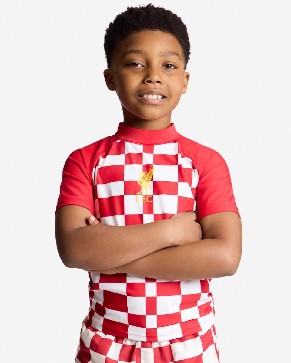 LFC Infants Check Rash Top Red - Image 1