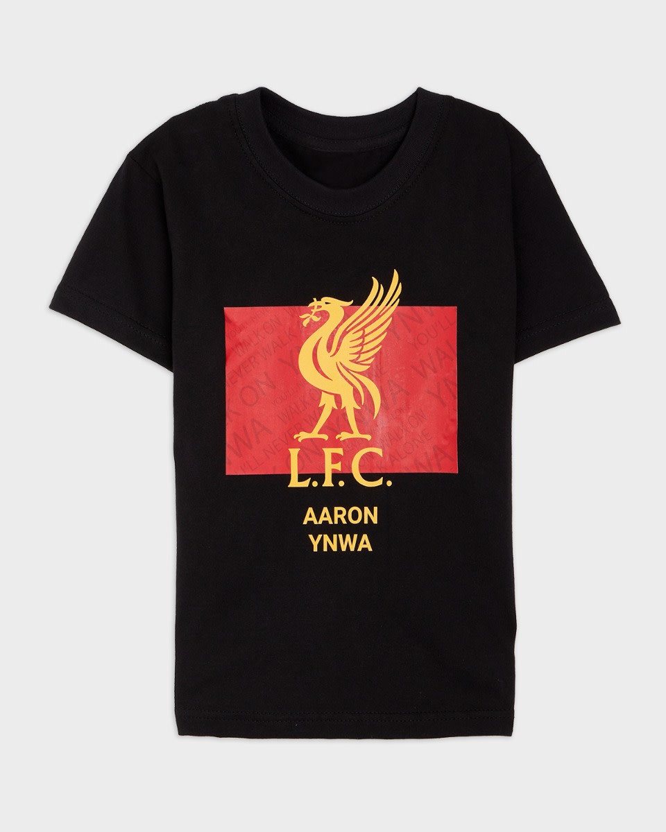 LFC Junior Liverbird Personalised Black Tee - Image 2