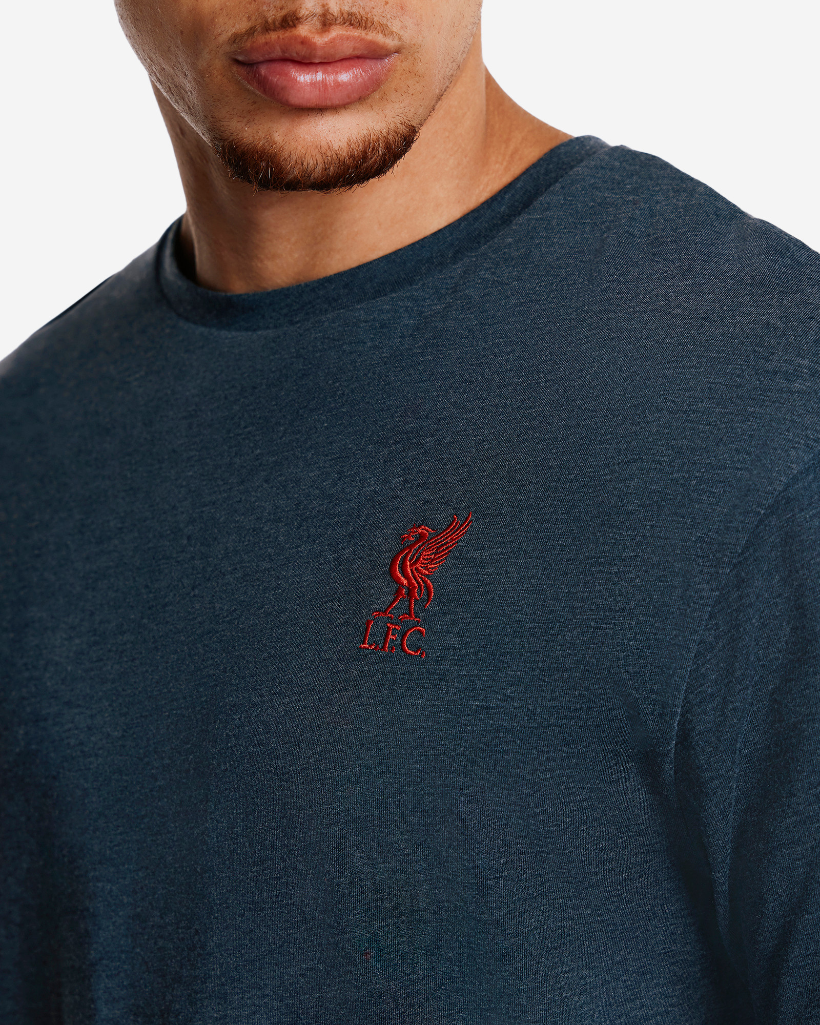 Conjunto de pijama LFC a cuadros largos para hombre, color azul marino - Image 3