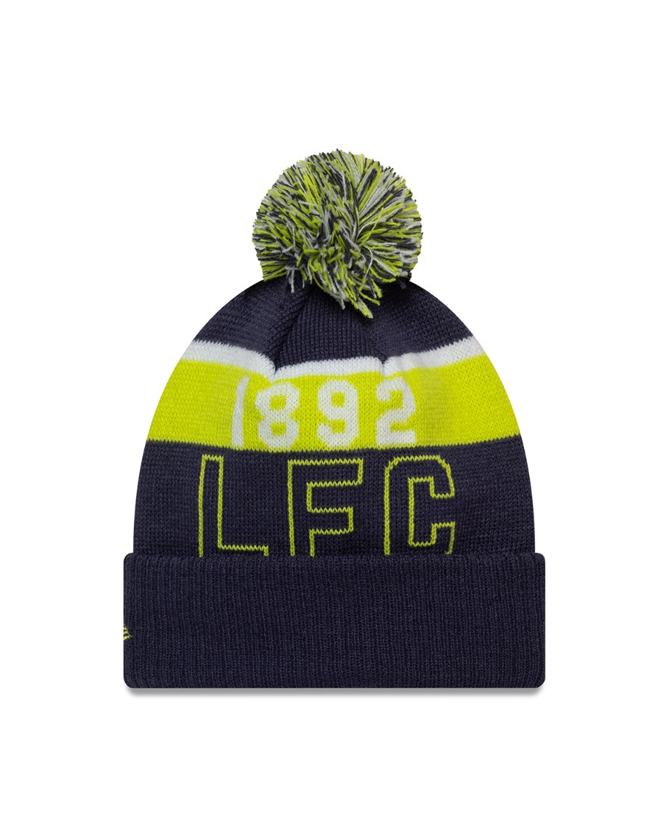 LFC NEW ERA SPORT CUFF 1892 Beanie POM POM Navy & Lime Green - Image 2
