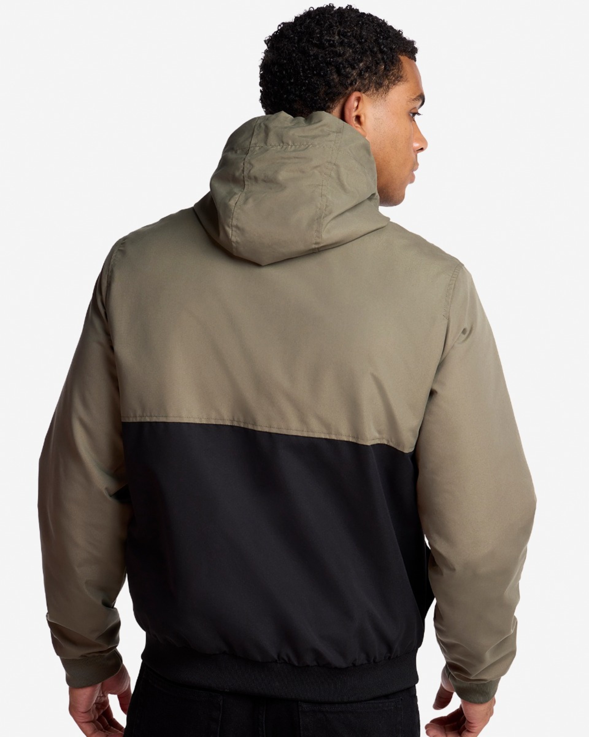 LFC Herre Color Block Windcheater Khaki & Sort - Image 2