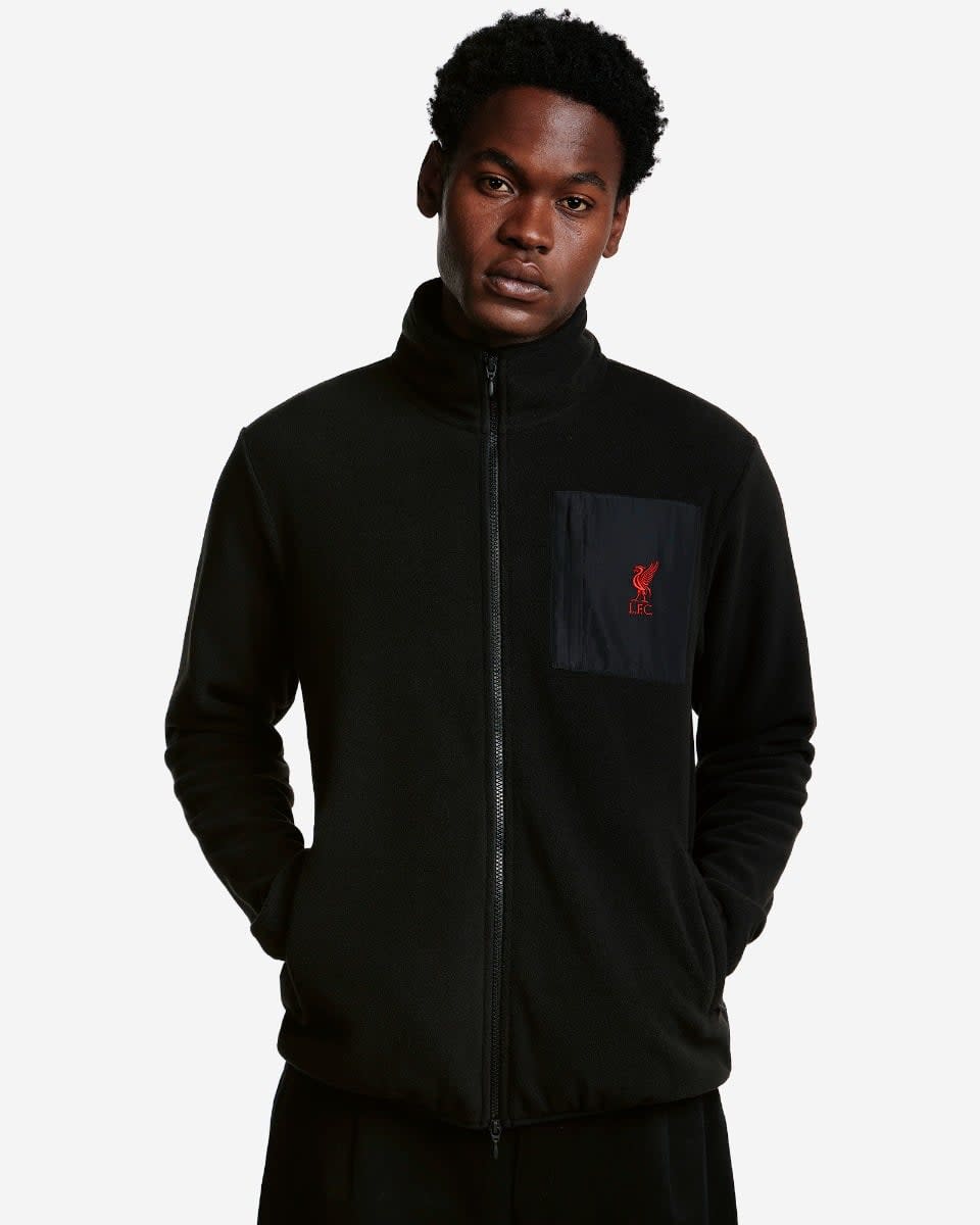 Forro polar negro con cremallera completa LFC para hombre - Image 1