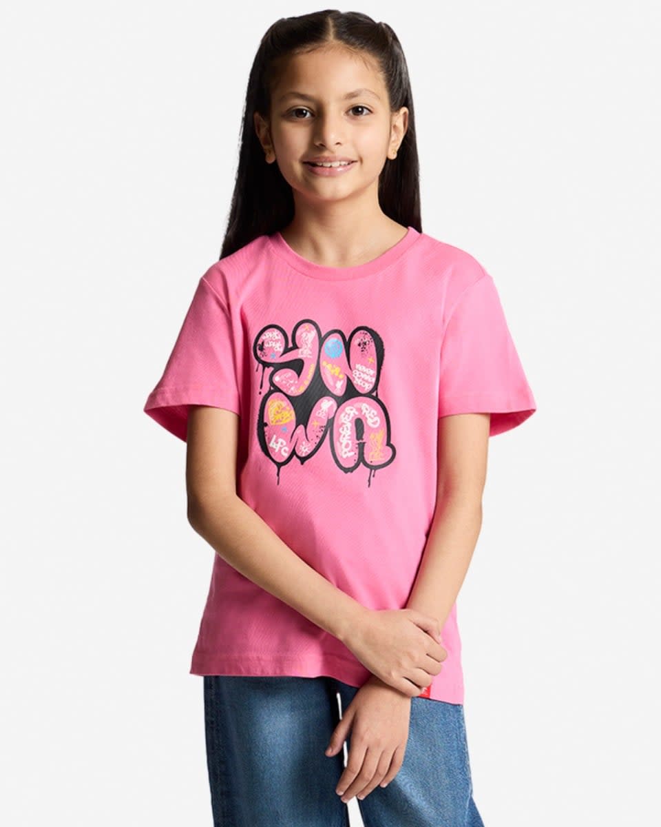 LFC Infants YNWA Graffiti Tee Pink - Image 1