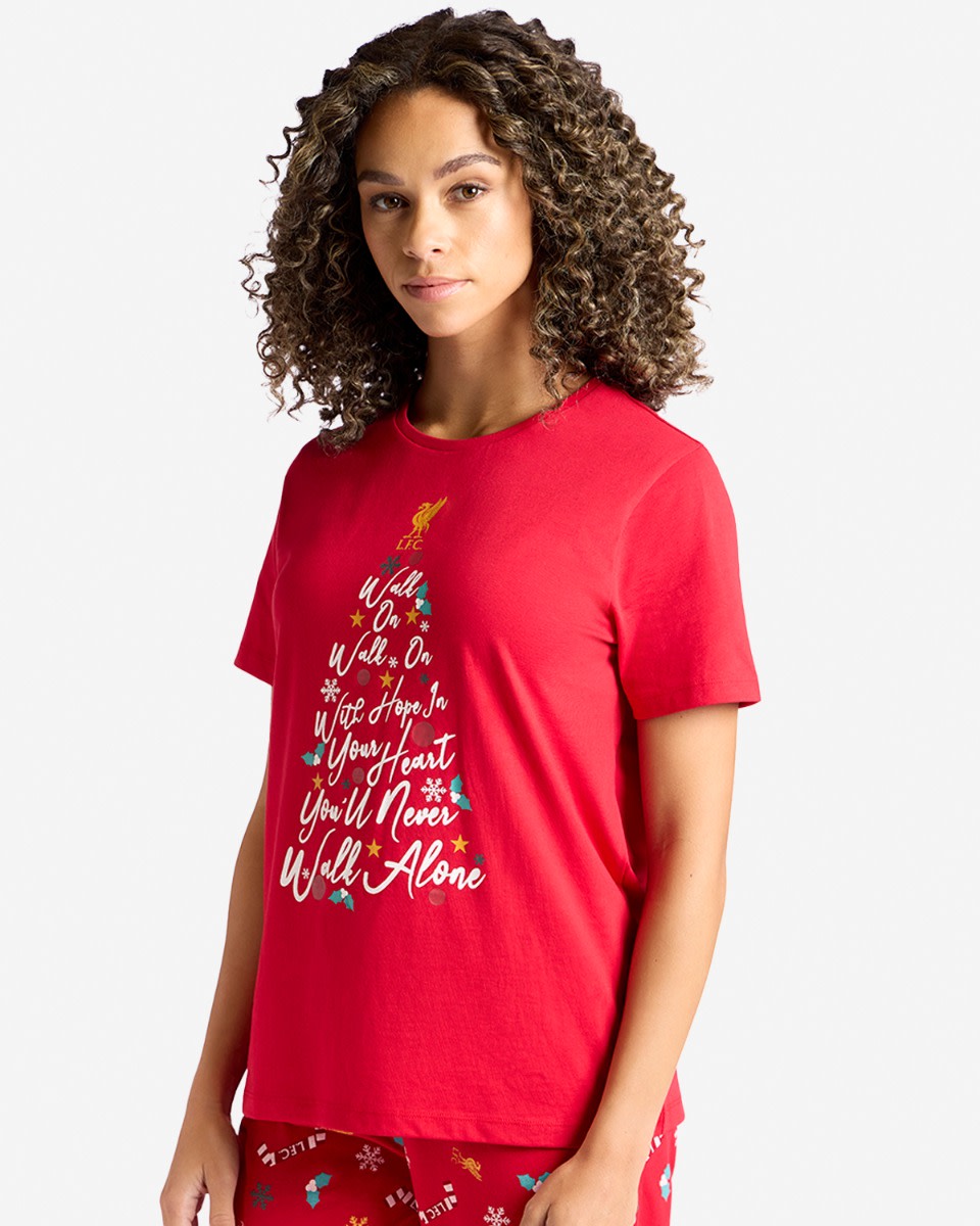 LFC Womens Christmas Pyjamas Red - Image 4