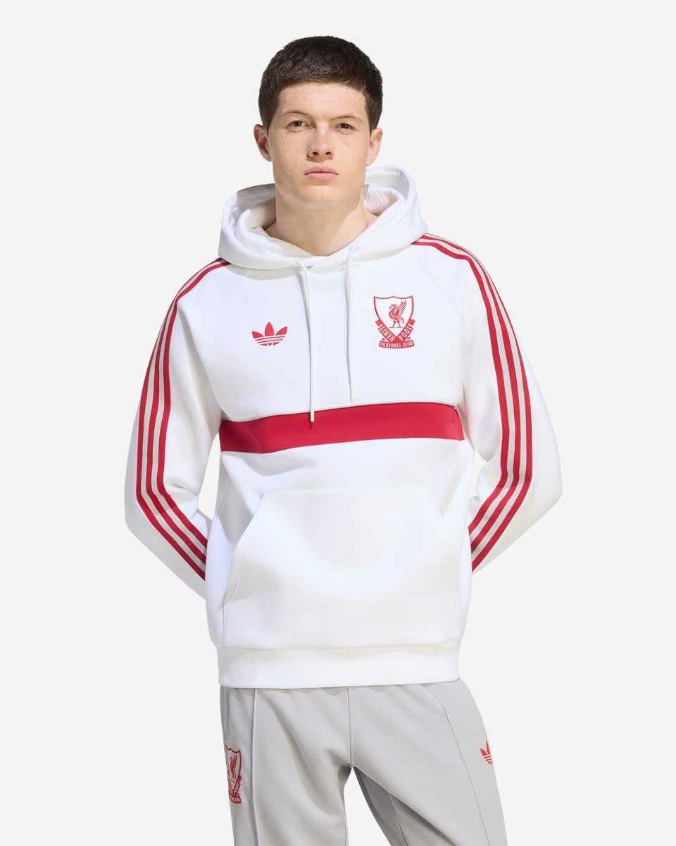 LFC adidas Mens 26/27 Originals Hoodie White - Image 1