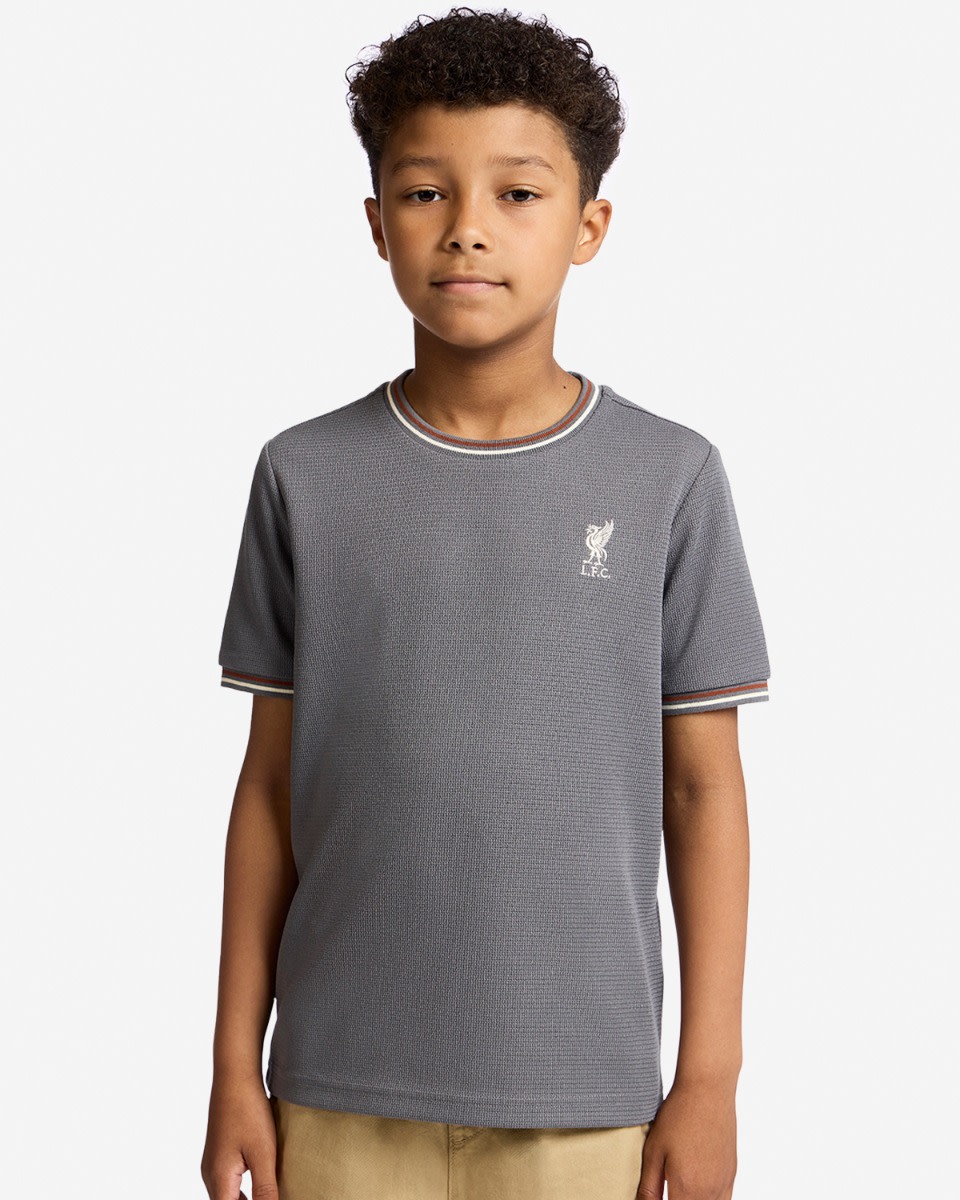 LFC 青少年针织袖口 T 恤灰色 - Image 1