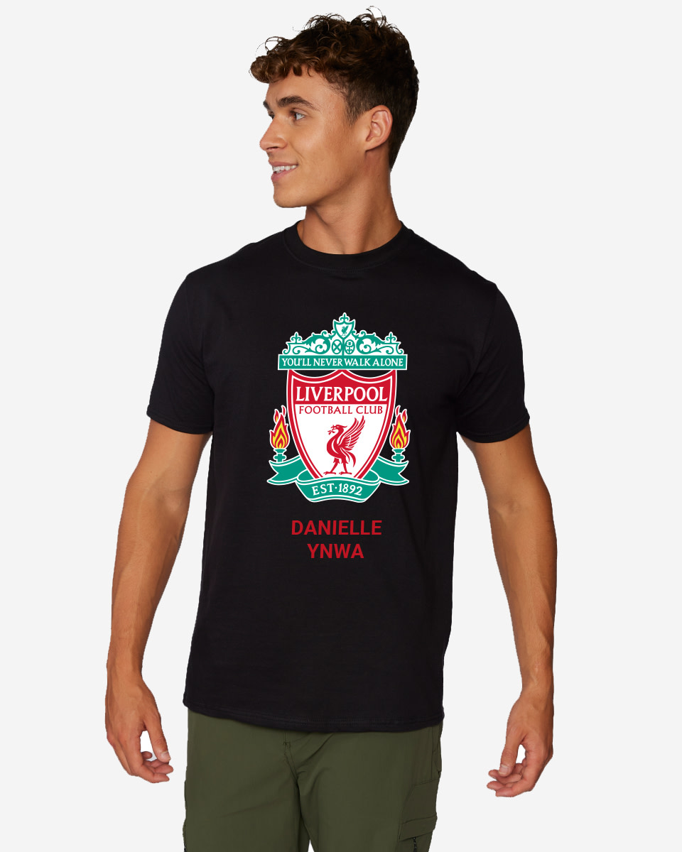 เสื้อยืดสีดำส่วนบุคคล LFC Crest - Image 1