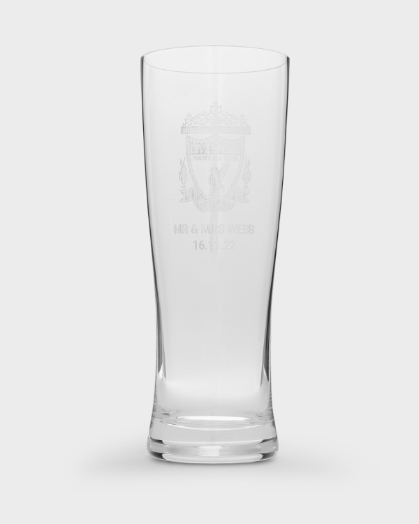LFC Personligt Crest Tall Pint Glass - Image 1