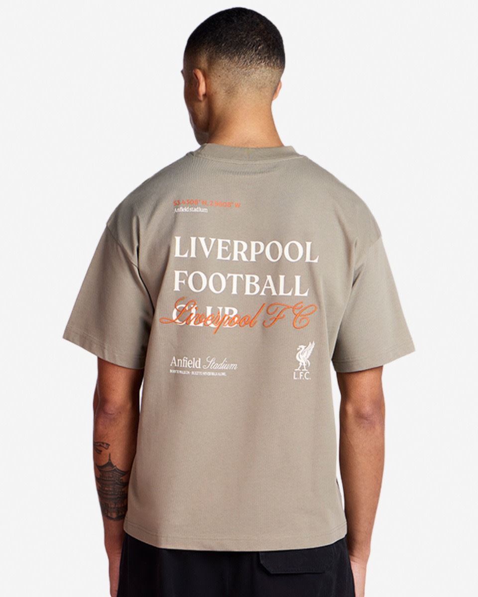 LFC Herre oversize fodboldklub T-shirt Khaki - Image 1