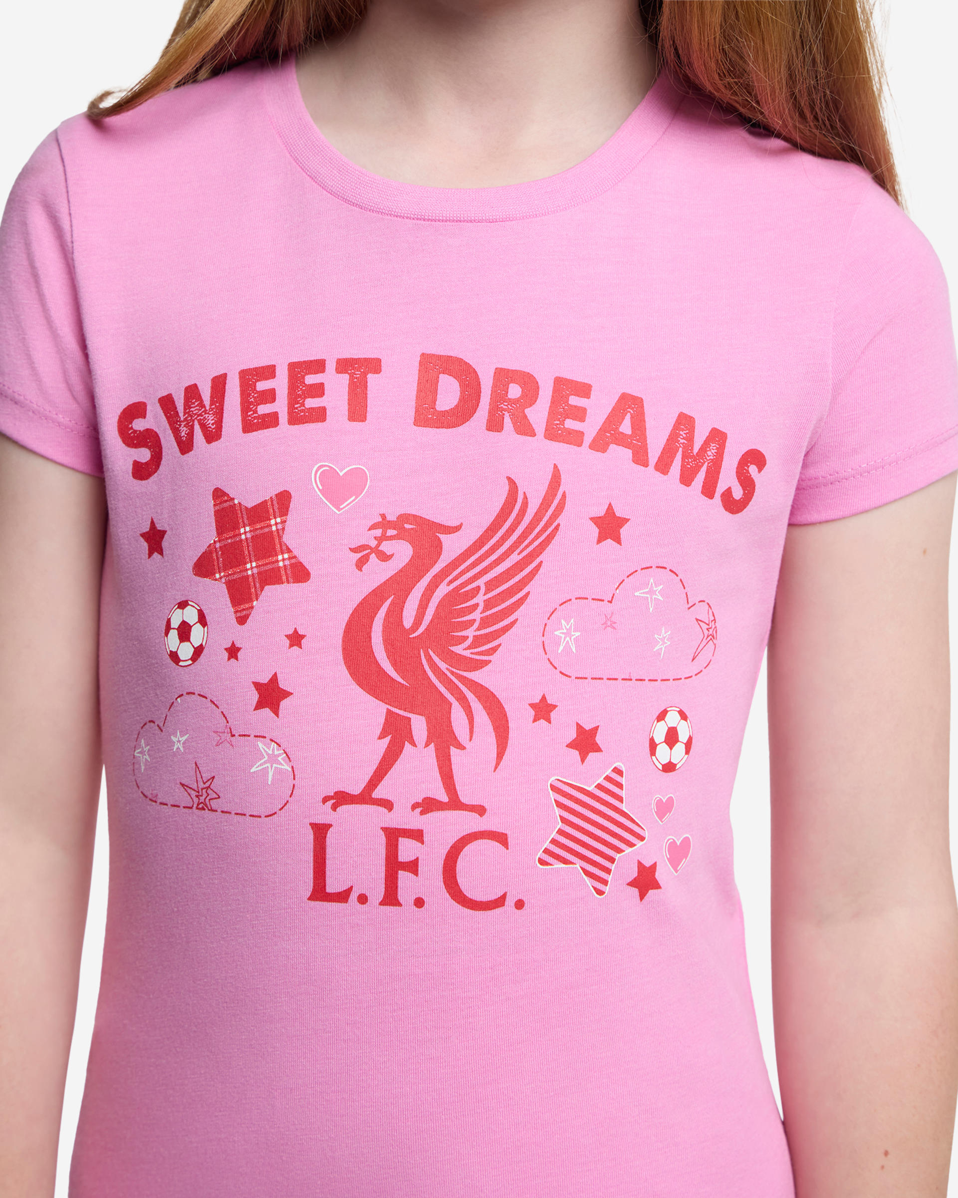 ชุดกระโปรงสั้นเด็กผู้หญิงรุ่น LFC สีชมพู - Image 2