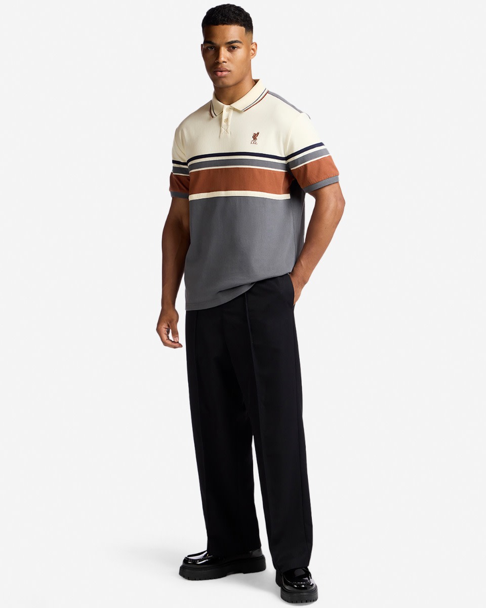 LFC Herr Stripe Polo Grå - Image 4