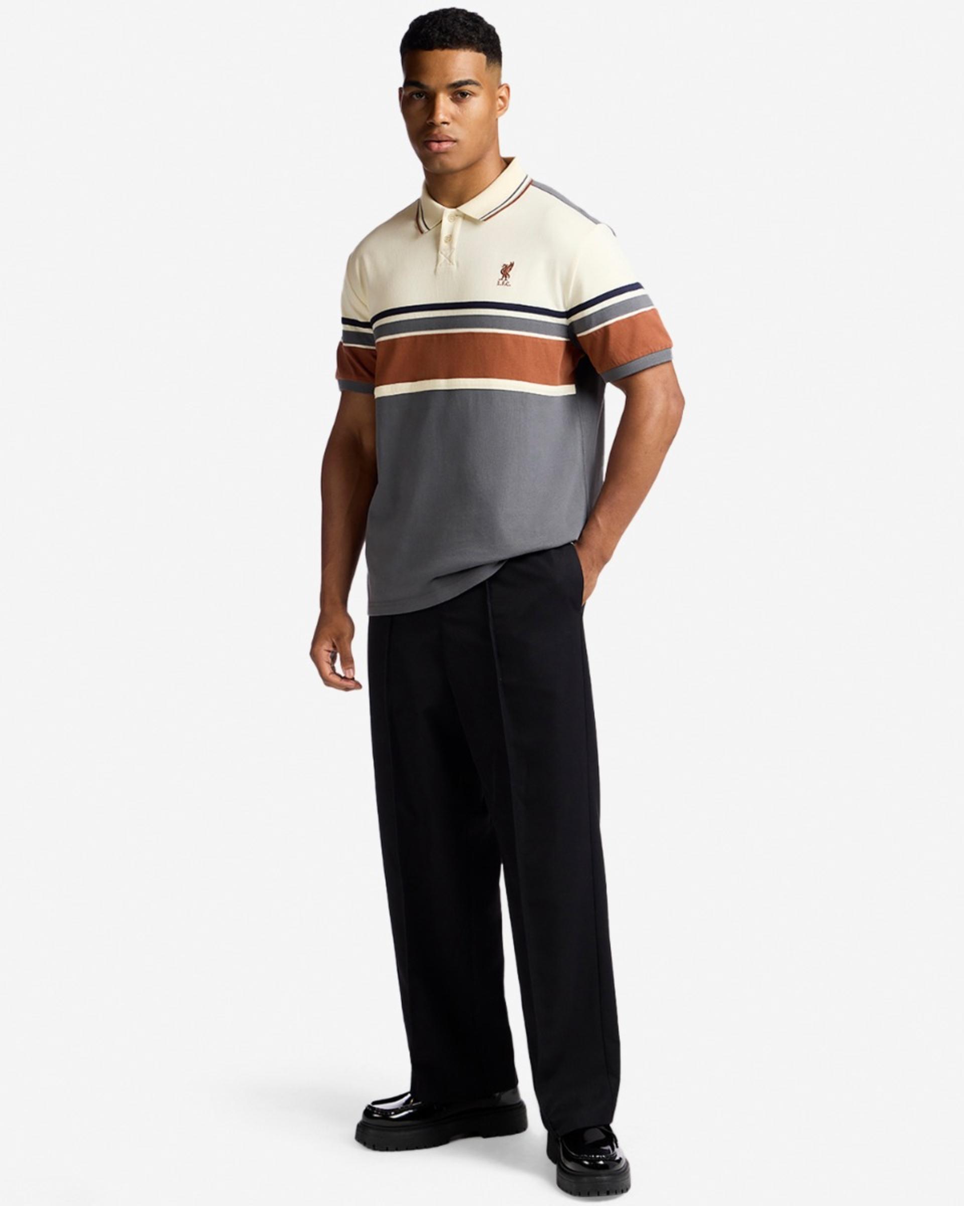 Polo LFC a rayas para hombre, color gris - Image 4
