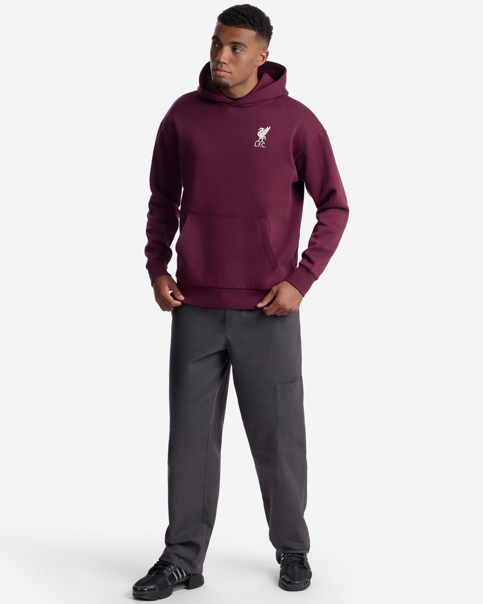 Sudadera con capucha extragrande LFC para hombre con estampado de guiones en la espalda - Image 4