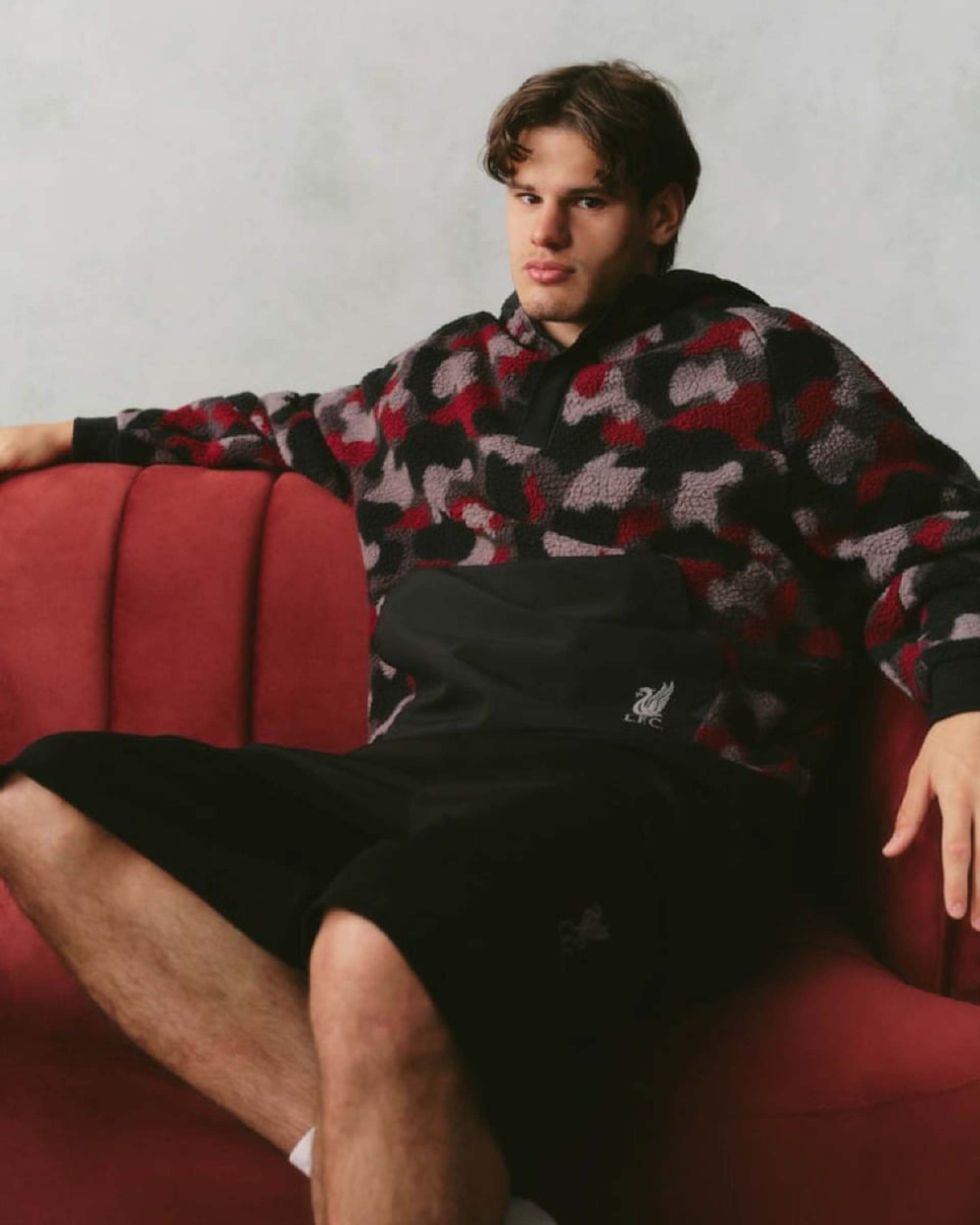 LFC Herre oversize YNWA Fleece hættetrøje Grå - Image 1