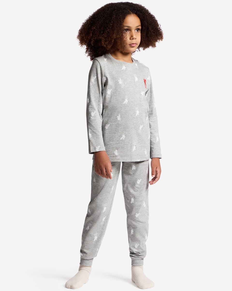 LFC Juniors Langt Pyjamasæt til piger Grå - Image 3