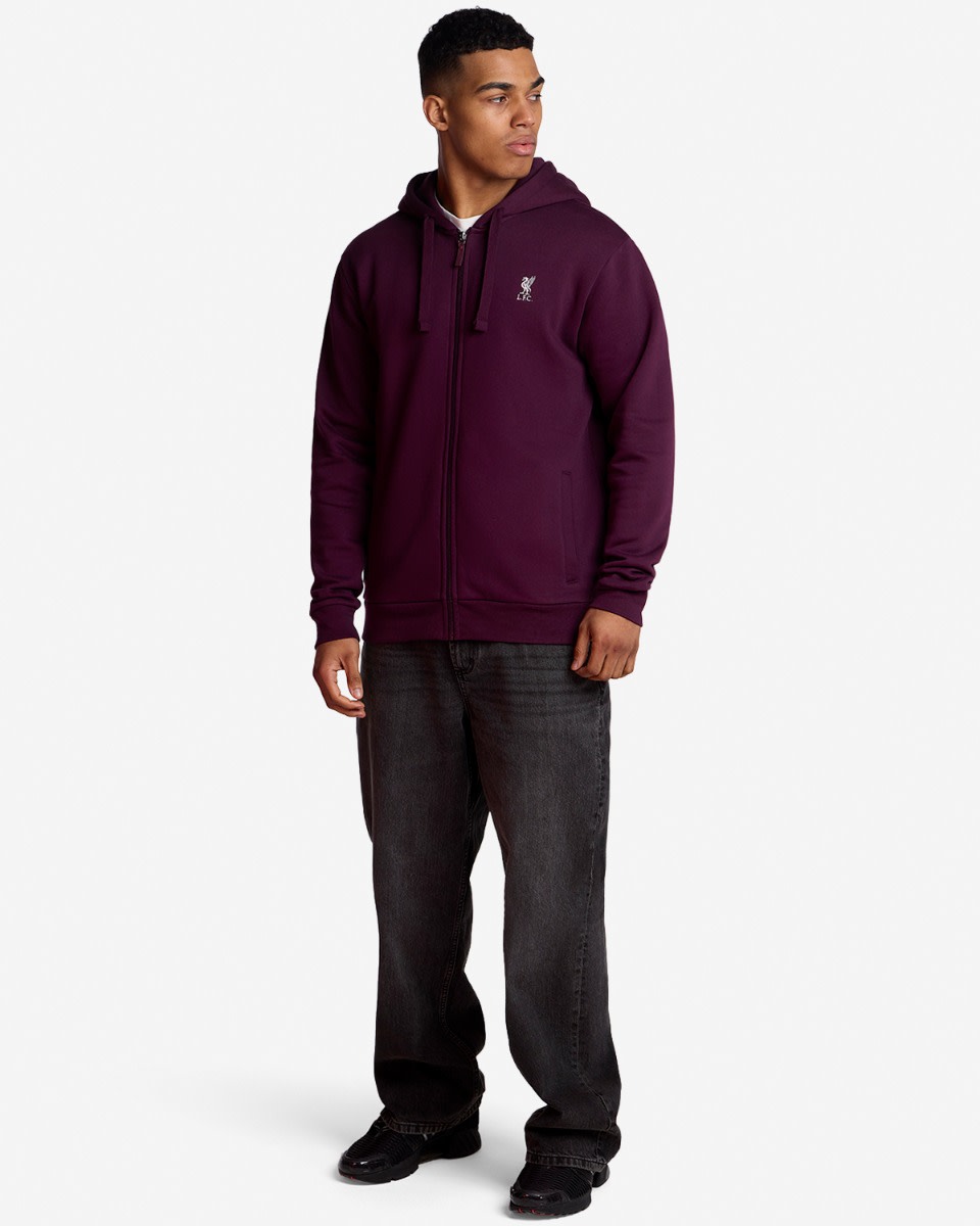 LFC Herren-Hoodie mit durchgehendem Reißverschluss Cherry - Image 4