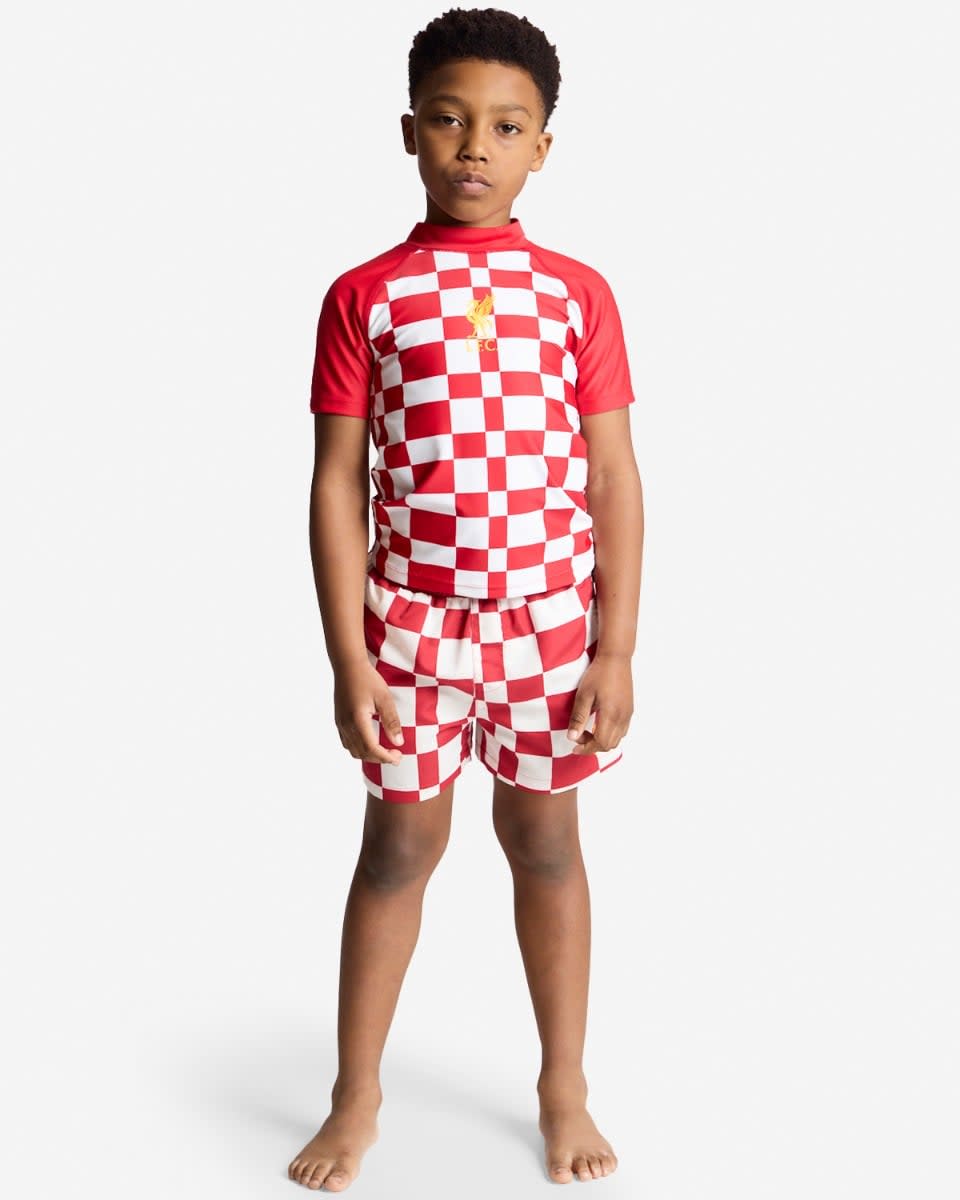 LFC Infants Check Rash Top Red - Image 3
