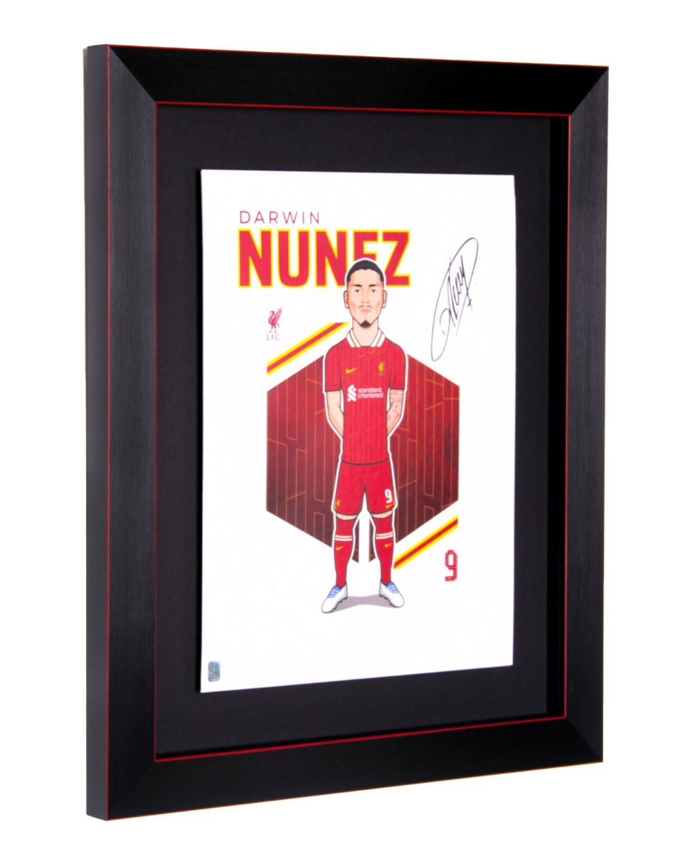 LFC Signed 24/25 Darwin Núñez Print - Image 2