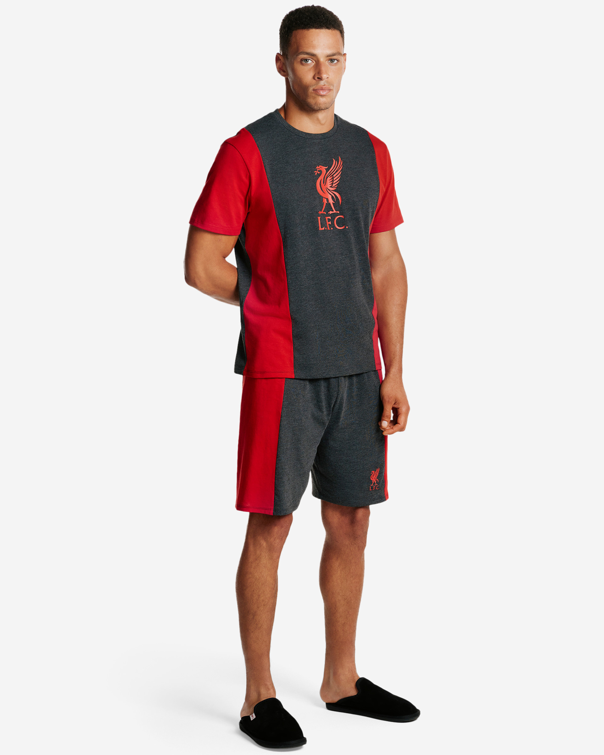 Ensemble de pyjama court pour homme LFC rouge - Image 1