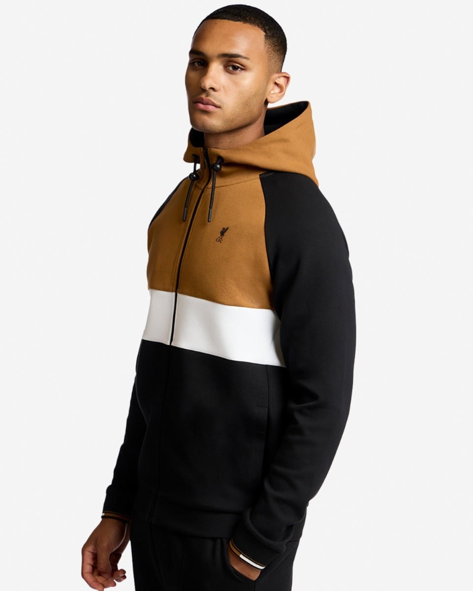 Sudadera con capucha LFC Colour Block para hombre, color negro - Image 2
