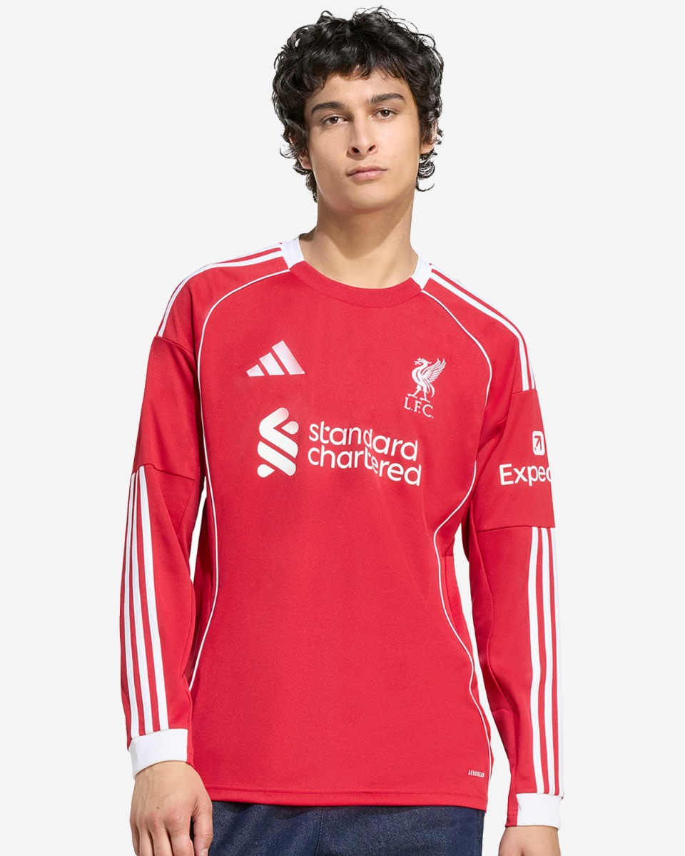 LFC adidas Mens 25/26 Home Long Sleeve Jersey - Image 1
