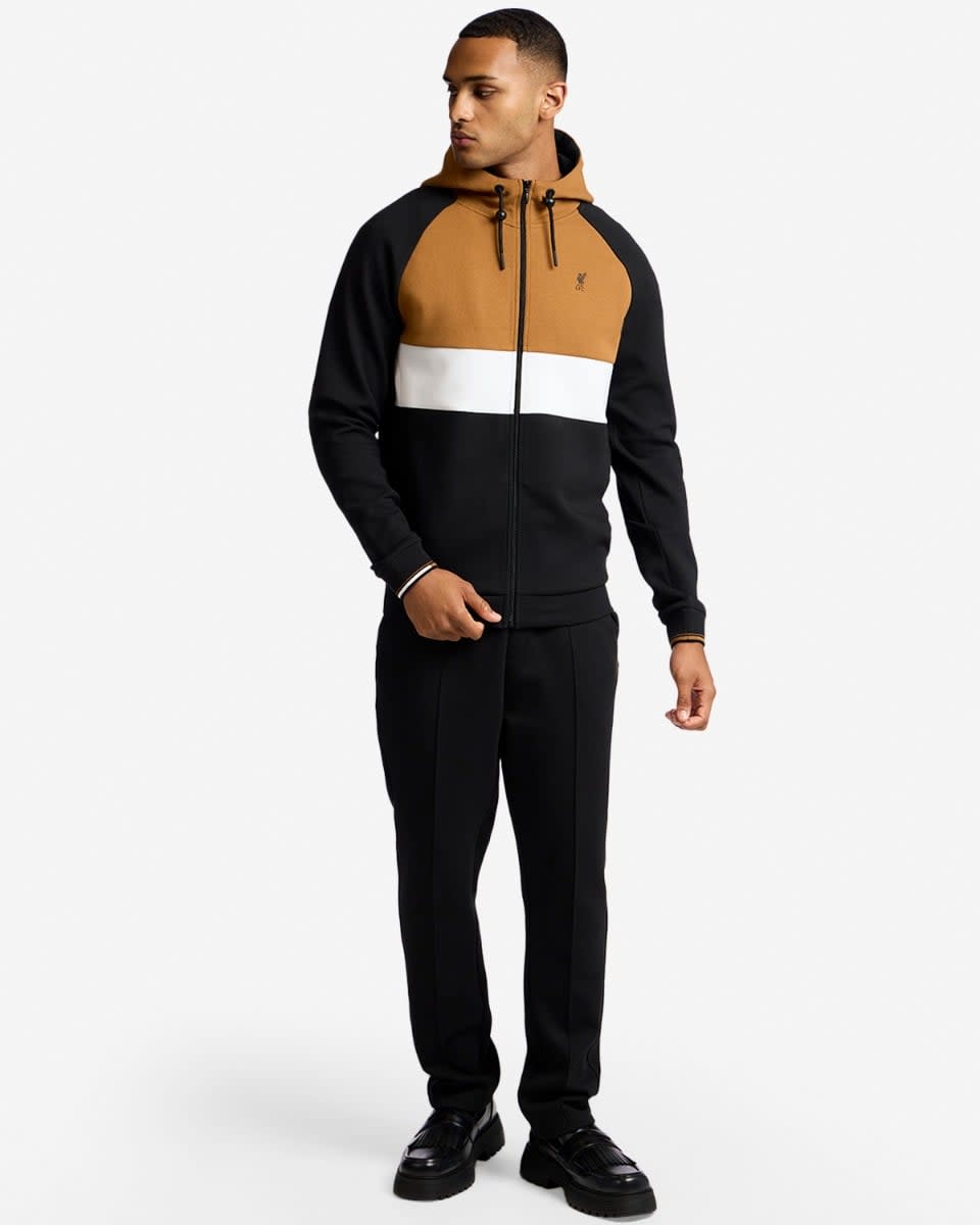 LFC Mens Colour Block Hoody Black - Image 4