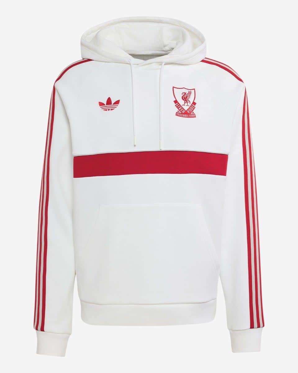 LFC adidas Mens 26/27 Originals Hoodie White - Image 3