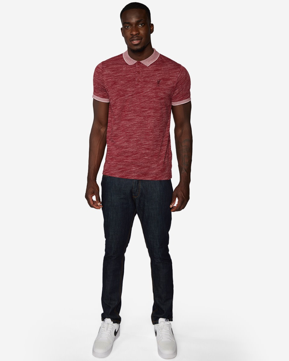 LFC Mens Space Dye Polo Ruby - Image 3