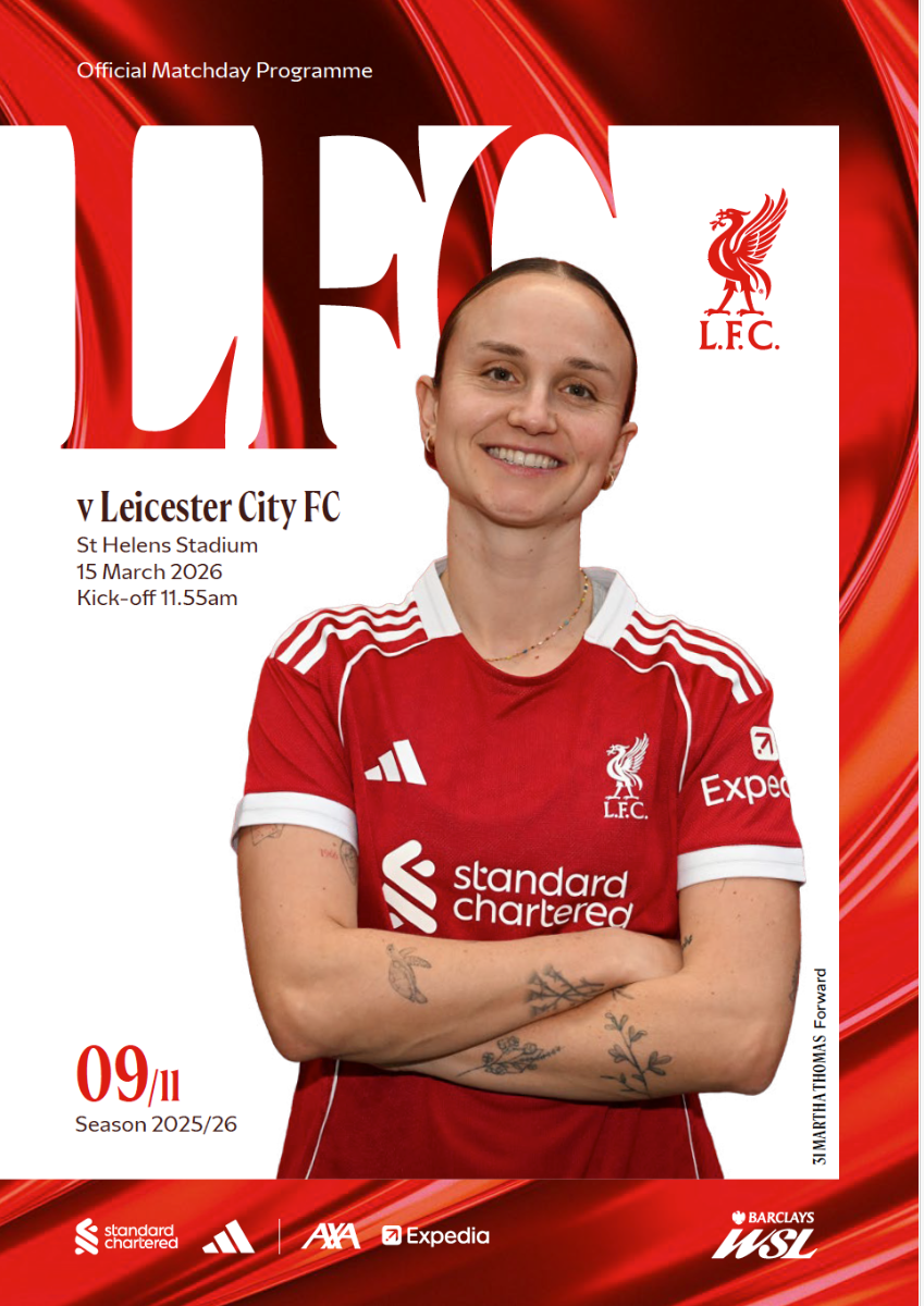 Matchday Programme LFC Women vs Leicester City Women - WSL - 15/03/2026 - Image 1