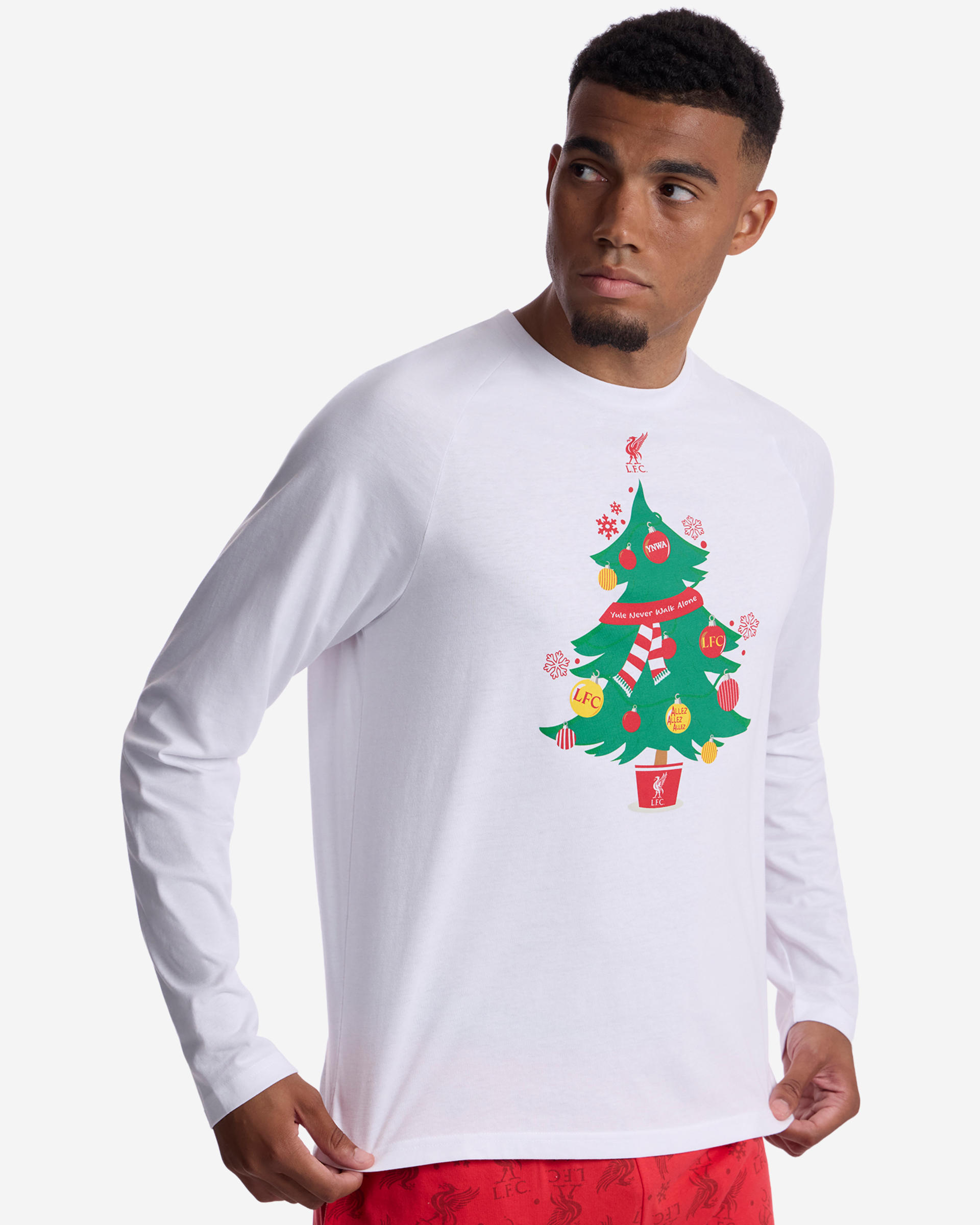 Pijama navideño LFC para hombre, color rojo - Image 3