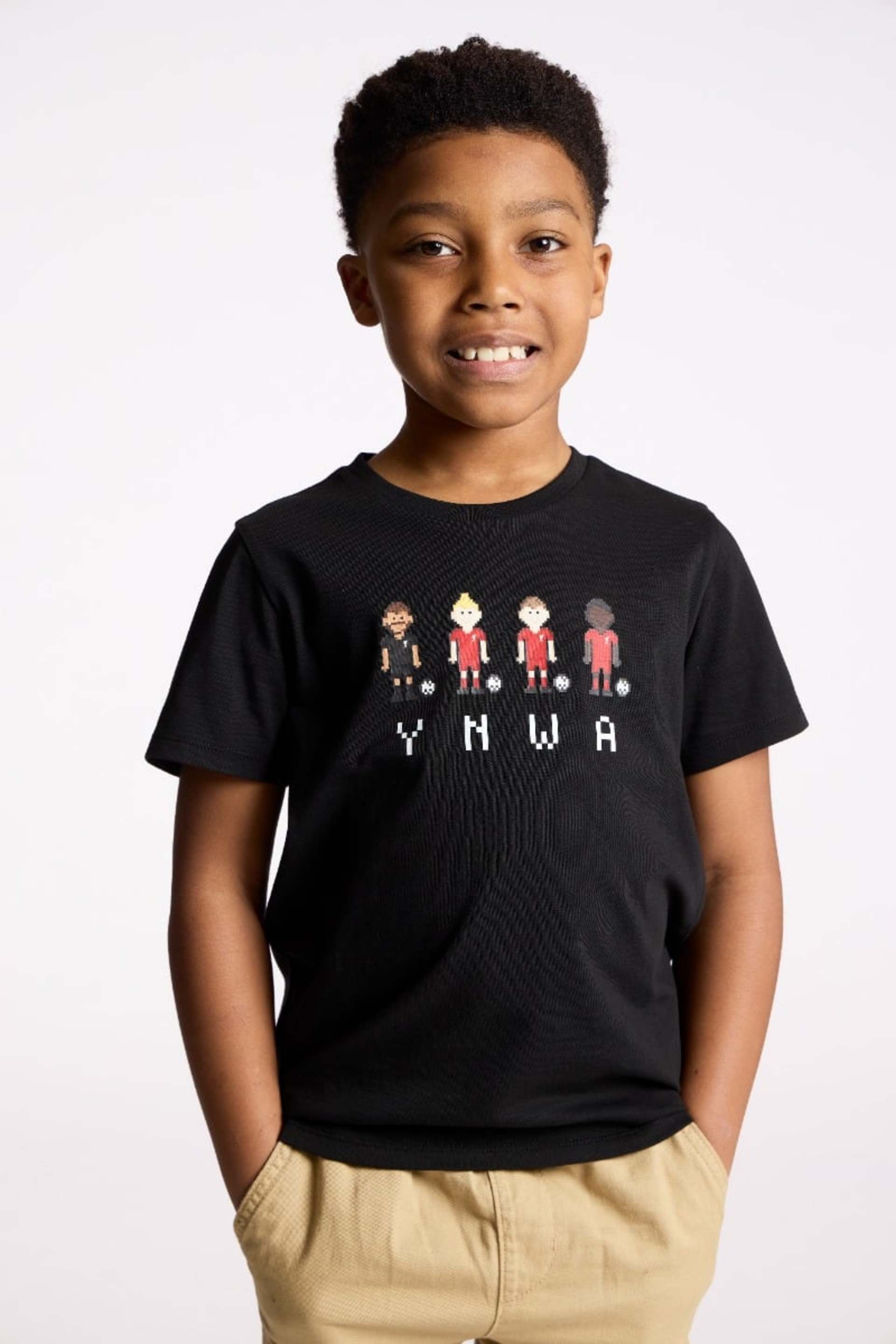 เสื้อยืด LFC เด็กทารก Pixel Players สีดำ - Image 1