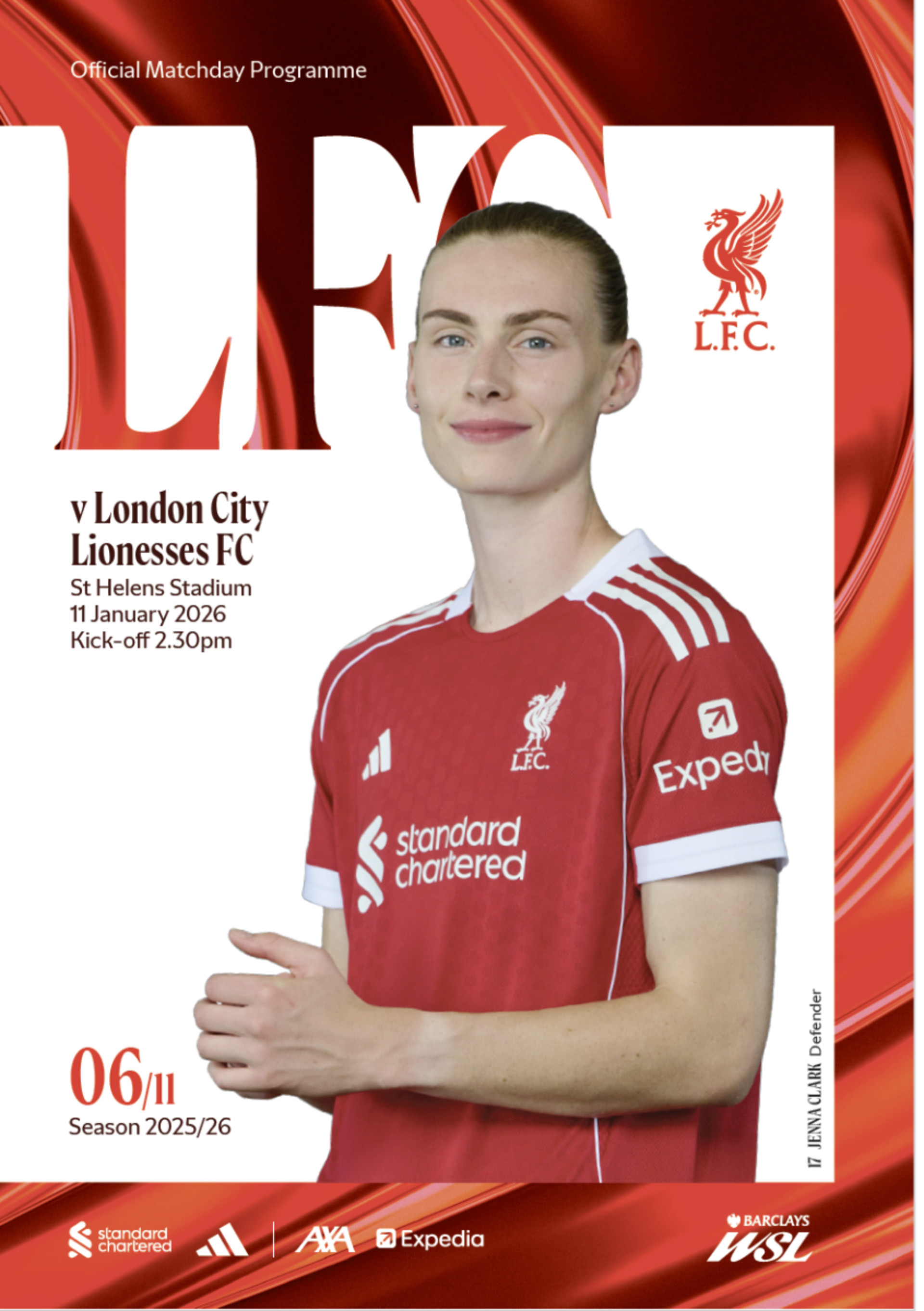 Kampdagsprogram LFC kvinder vs London City Lionesses - WSL - 11/01/2026 - Image 1