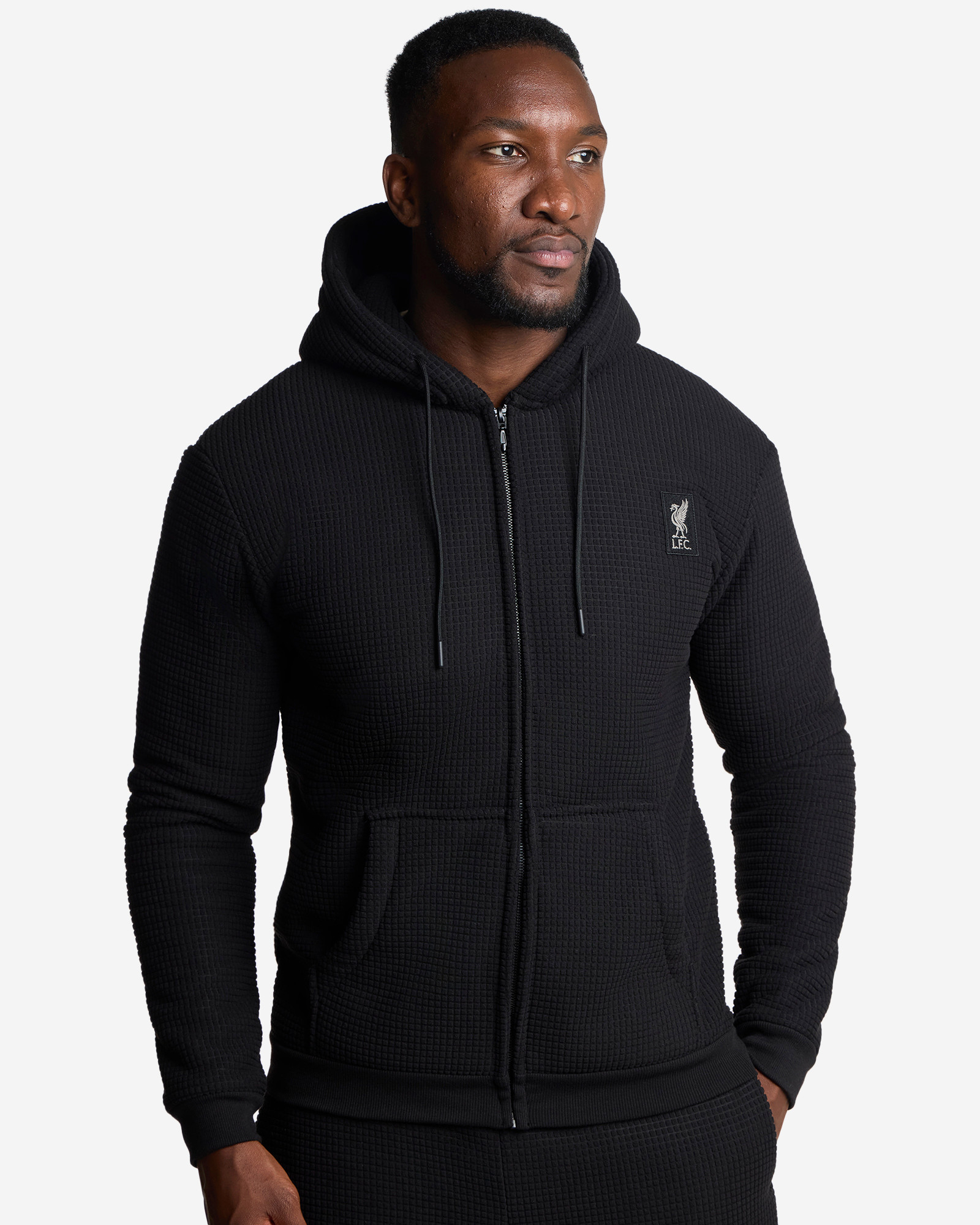 LFC Mens Grid Micro Fleece Bonded Set Black - Image 1